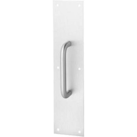 YALE COMMERCIAL Rockwood Pull Plate, 5-1/2"L x 16"H x 3/4, Satin Stainless Steel, 5-1/2" CTC 85746